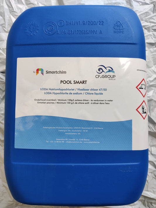 VLOEIBAAR CHLOOR 47/50 - 20 LITER inclusief 10 € BORG BIDON