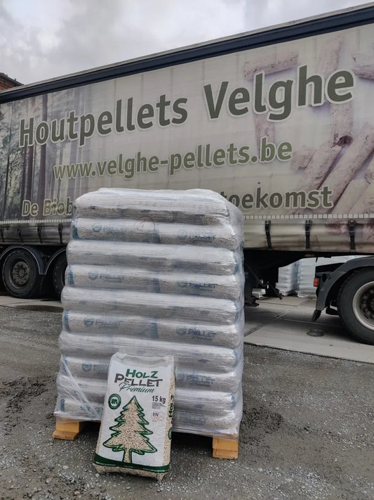 HOLZE PELLETS - 1 PALLET - 70 ZAKKEN VAN 15 KG - 1050KG