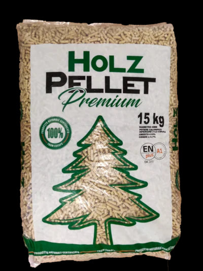 HOLZE PELLETS - 1 PALLET - 70 ZAKKEN VAN 15 KG - 1050KG