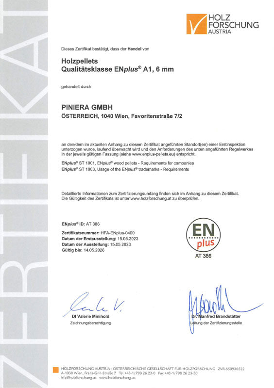 PINIERA - PELLETS 1 ZAK  15 KG